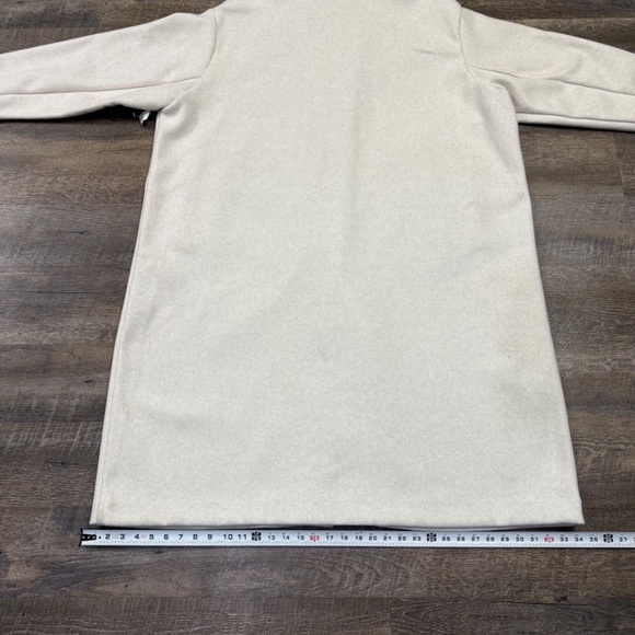 Old Navy Womens 3X Cream Longline Coat Jacket Oversized Button Front - Picture 10 of 13